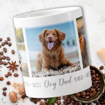 パーソナライズされた最高のパパEver Pet Photo Dogパパ ジャンボコーヒーマグカップ<br><div class="desc">犬最高ののパパ♡... 彼のお気に入りの誕生日、父の日、クリスマスなど、犬のパパを驚かせすごいて、この可愛いフォトジャンボマカスタムグ。こカスタマイズのコーヒーマグは、あなたの犬の写真の3つ、ラップのまわりにデザイン、中央の写真の名前または小さなメッセージでパーソナライズされているお気に入りの。犬素晴らしからの贈り物。COPYRIGHT © 2020 Judy Burrows,  Black Dog Art - All Rights Reserved.パーソナライズされた最高のパパEver Pet Photo Dogパパジャイアントコーヒーマグ</div>