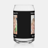 パーソナライズされた最高のパパEver Photo Black ガラス缶 (左)