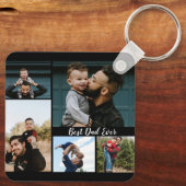 パーソナライズされた最高のパパEver Photo Collage キーホルダー (裏面)