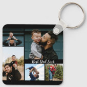 パーソナライズされた最高のパパEver Photo Collage キーホルダー (裏面)