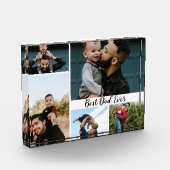 パーソナライズされた最高のパパEver Photo Collage フォトブロック (左)