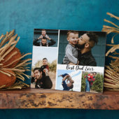 パーソナライズされた最高のパパEver Photo Collage フォトプラーク (側面)