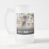 パーソナライズされた最高のパパEver Photo Collage Father フロストグラスビールジョッキ (左)