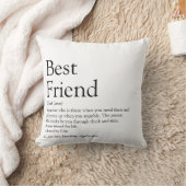 パーソナライズされた最高のフレンド定義モダンおもしろい クッション (ブランケット)