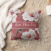 パーソナライズされた最高のフローラ母の日 クッション (ブランケット)