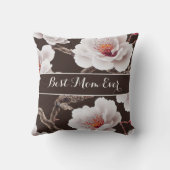 パーソナライズされた最高のフローラ母の日 クッション (裏面)