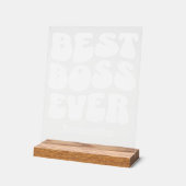 パーソナライズされた最高のボス名前をカスタムする アクリルサイン (傾斜)