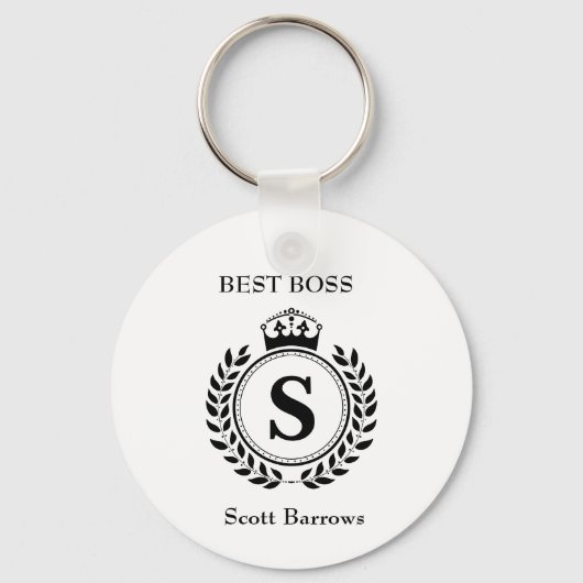 パーソナライズされた最高のボス キーホルダー (正面)