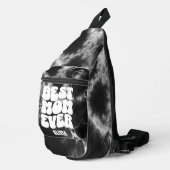 パーソナライズされた最高のママエバーブラック絞り染め スリングバッグ (右コーナー)