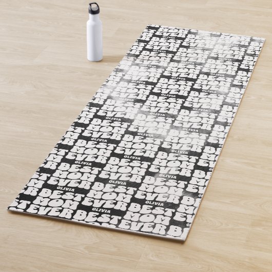 パーソナライズされた最高のママエバーブラック絞り染め ヨガマット (インサイチュ)