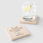 パーソナライズされた最高の先生贈り物 ストーンコースター (横)