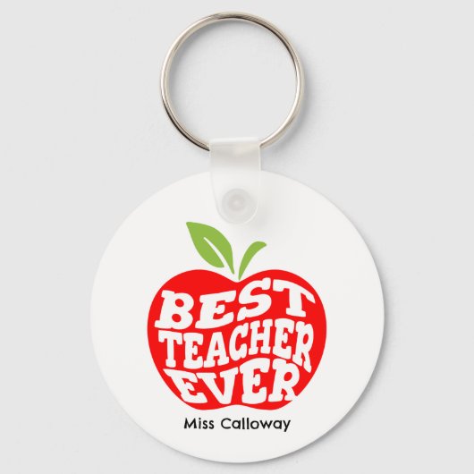 パーソナライズされた最高の先生 キーホルダー (正面)