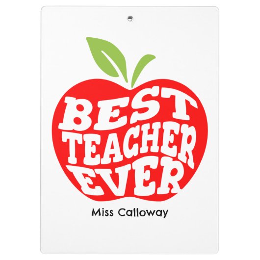 パーソナライズされた最高の先生 クリップボード (裏面)
