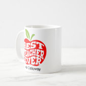 パーソナライズされた最高の先生 コーヒーマグカップ (正面左)