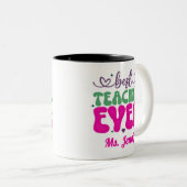 パーソナライズされた最高の先生 ツートーンマグカップ (正面右)