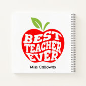 パーソナライズされた最高の先生 ノートブック (裏面)