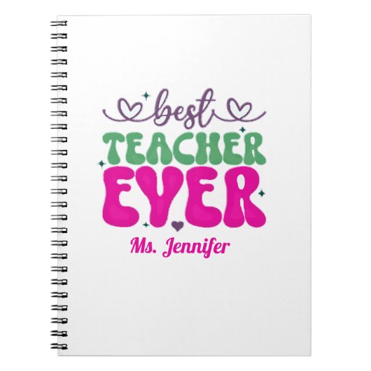 パーソナライズされた最高の先生 ノートブック (正面)