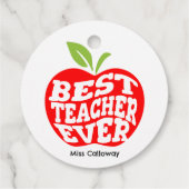 パーソナライズされた最高の先生 フェイバータグ (裏面)