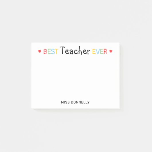 パーソナライズされた最高の先生 ポストイット (正面)