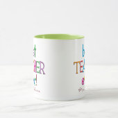 パーソナライズされた最高の先生 マグカップ (中央)