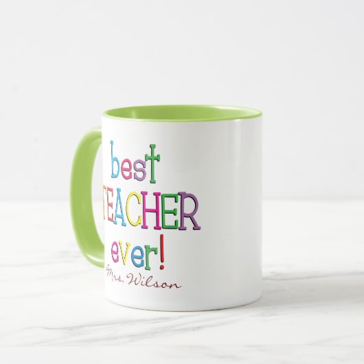 パーソナライズされた最高の先生 マグカップ (正面左)