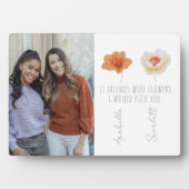 パーソナライズされた最高の友の写真 フォトプラーク (正面)