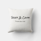 パーソナライズされた最高の友の写真BFFシックな友情 クッション (裏面)