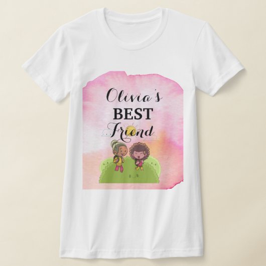 パーソナライズされた最高の友のTシャツ Tシャツ (レイダウン)