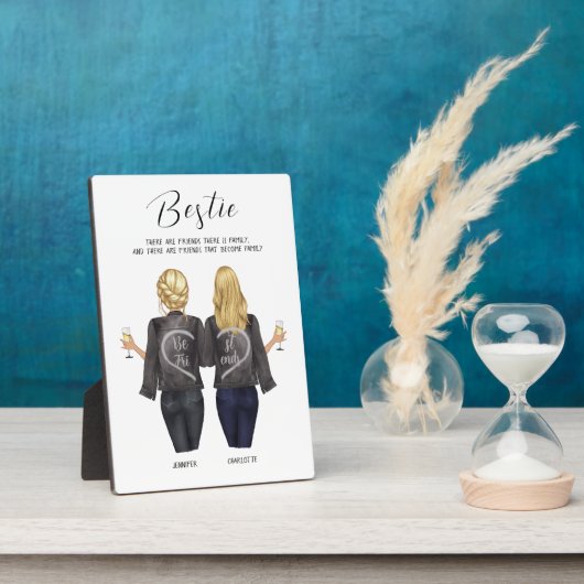 パーソナライズされた最高の友ポートレート – ベスティーズのプラーク フォトプラーク (側面)