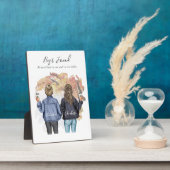 パーソナライズされた最高の友ポートレート – 秋のプラーク フォトプラーク (側面)