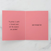 パーソナライズされた最高の友引用文誕生日カード カード (内部)