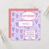 パーソナライズされた最高の友引用文誕生日カード カード (正面/裏面インサイチュ)
