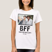 パーソナライズされた最高の友達は永遠にbff写真 tシャツ (正面)