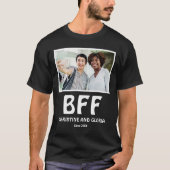 パーソナライズされた最高の友達は永遠にbff写真 tシャツ (正面)