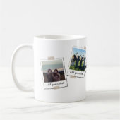 パーソナライズされた最高の友達4写真カスタムコラージュ コーヒーマグカップ (左)