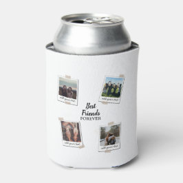 パーソナライズされた最高の友達4写真カスタムコラージュ 缶クーラー