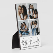 パーソナライズされた最高の友達4 Photo Collage フォトプラーク (側面)