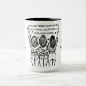 パーソナライズされた最高の友達 マグカップ (中央)