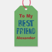 パーソナライズされた最高の友 ギフトタグ (正面)