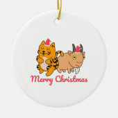 パーソナライズされた最高の友 セラミックオーナメント (正面)