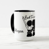 パーソナライズされた最高の友 マグカップ (正面左)