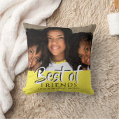 パーソナライズされた最高の友 |写真 |黄色 クッション (ブランケット)
