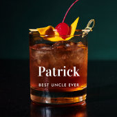 パーソナライズされた最高の叔父モノグラムの ウイスキーグラス