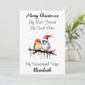 パーソナライズされた最高の妻のクリスマスカード シーズンカード (スタンド正面)