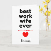 パーソナライズされた最高の妻誕生日 カード (黄色い花)