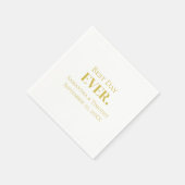 パーソナライズされた最高の日結婚前 スタンダードカクテルナプキン (角)