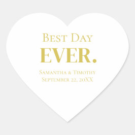 パーソナライズされた最高の日結婚前 ハートシール