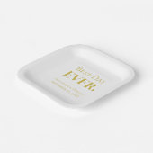 パーソナライズされた最高の日結婚前 ペーパープレート (傾斜あり)