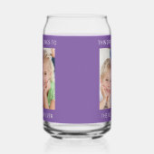 パーソナライズされた最高の母の写真は紫 ガラス缶 (左)