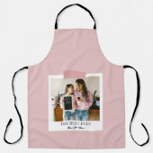 パーソナライズされた最高の母の写真 | ピンク エプロン (正面)